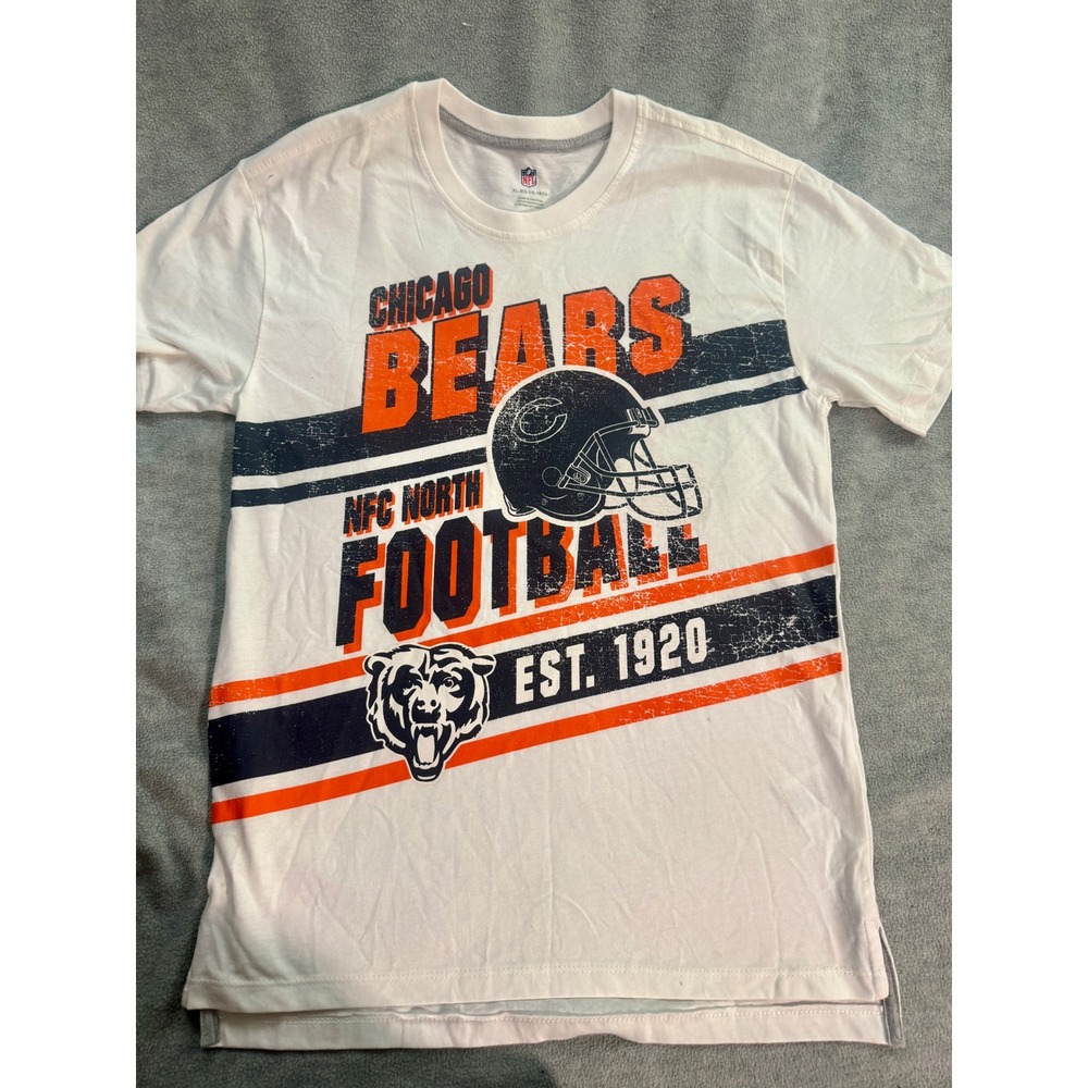 NFL Chicago Bears NFC North Football Graphic T-Shirt White Youth XL 18/20